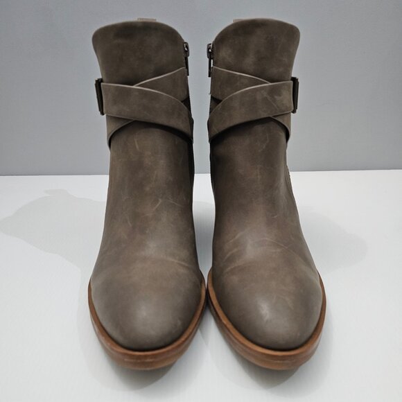 NEW Korks Kork Ease Shyla Ankle Boot Womens Size 9 Taupe Block Heel Buckle Strap - Picture 5 of 14